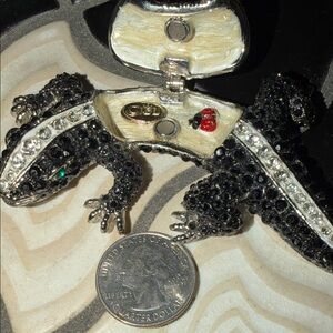 Black and white Reptile Trinket Box. CIEL